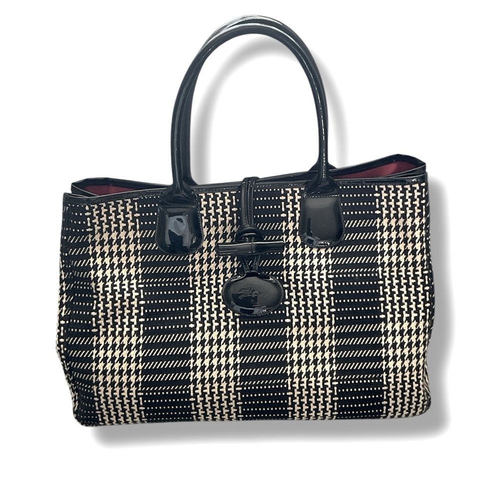 Longchamp Black and White Tote Bag.Never used’